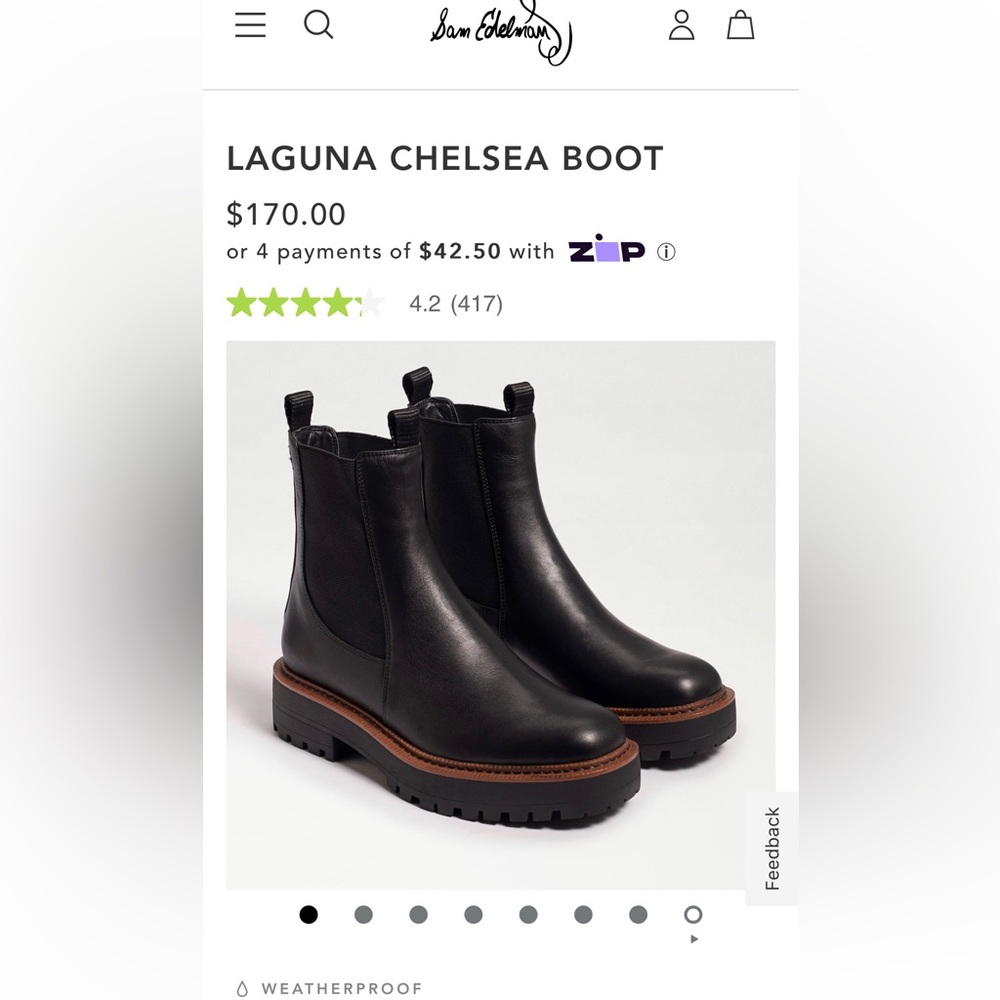 Sam Edelman waterproof leather boots